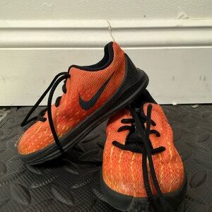 Nike Kids Bright Orange and Black Sneakers